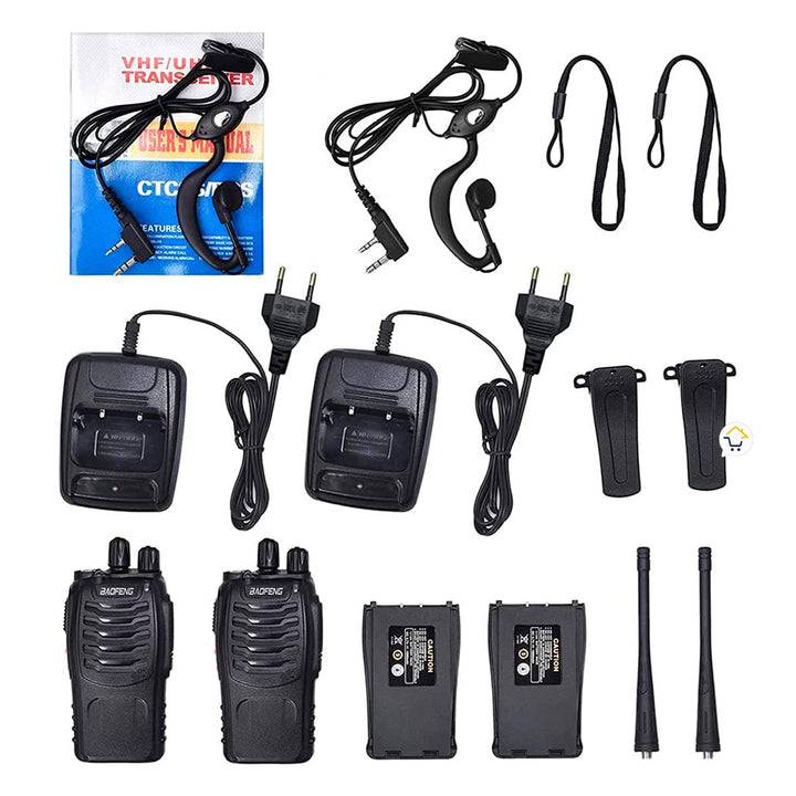 Walkie Talkies Recargables 16 Canales Base Radio Teléfono BF-777S