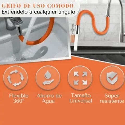 Manguera Extensor de Grifo 360° Flexible