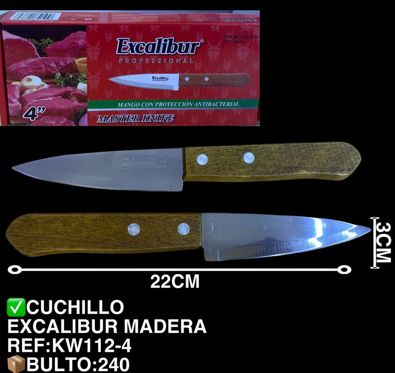 CUCHILLO EXCALIBUR MADERA 4”