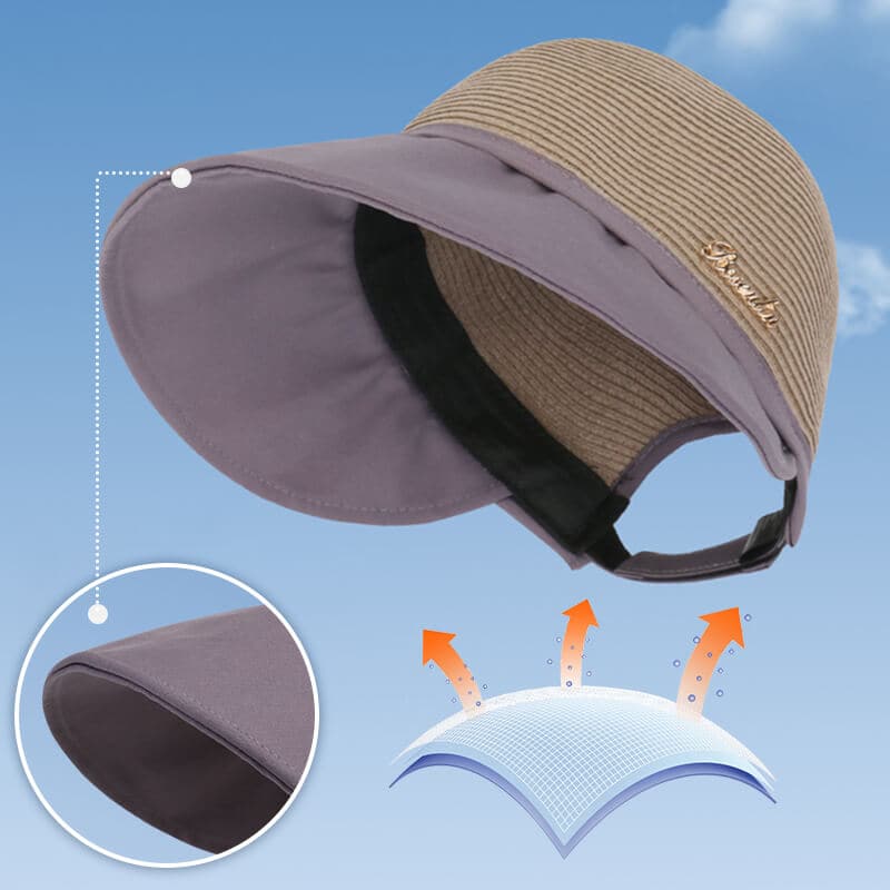 Sombrero protector solar de ala ancha para mujer para salir a la playa