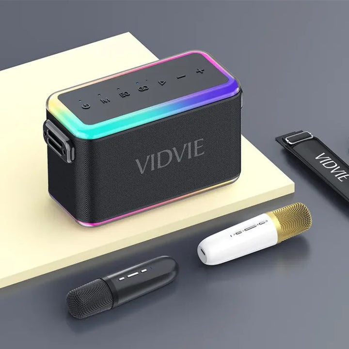 Parlante Recargable Bluetooth De 60W + 2 Micrófonos  Vidvie  XL-SP910