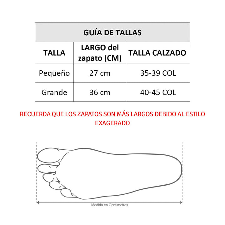 Zapatos De Payaso Accesorio Disfraz Zapatillas Escandalosas OF-02