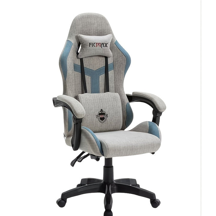 Butaca Ergonómica para Gaming con Elevación Dual de Gas, Silla de Oficina Ergonómica, Tela Tech, Reposabrazos Interconectados, Gris, ¡Capacidad de Carga Superior! Modelo Sin Pedal