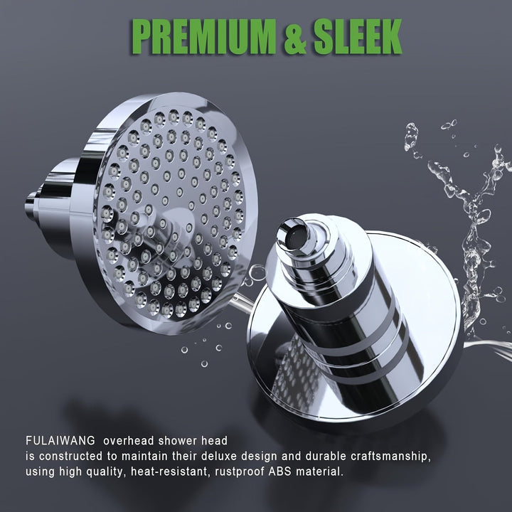 Un filtro de alta gama de 6 pulgadas con parte superior de pulverización de ducha con 15-20 capas de elemento de filtro de eliminación de cloro Desmontable impulsor de ducha Adecuado para artefacto de baño para bebés