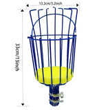 Recogedor de Frutas Metálico Rojo con Pinza Ajustable y Cesta de Tela Amarilla - Cosecha Fácil para Manzanas, Melocotones y Más, Accesorio de Jardín | Diseño Ajustable | Construcción Metálica