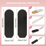 20/40/60 piezas de almohadillas de reemplazo para limpiapies - 120 grano y 180 grano, almohadillas de pedicura removibles gruesas/finas con agarre de silicona suave, base antideslizante para uso en salones y hogares, accesorios de pedicura, superficie te