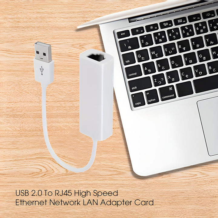 Adaptador Portátil USB a Ethernet 1000Mbps (1Gbps) - Plug & Play Sin Controladores, Diseño Compacto para Viajes, Convertidor LAN RJ45 Blanco para Laptop, PC, Smartphones y Tabletas, Acceso a Internet en Laptops, Conexión de Alta Velocidad