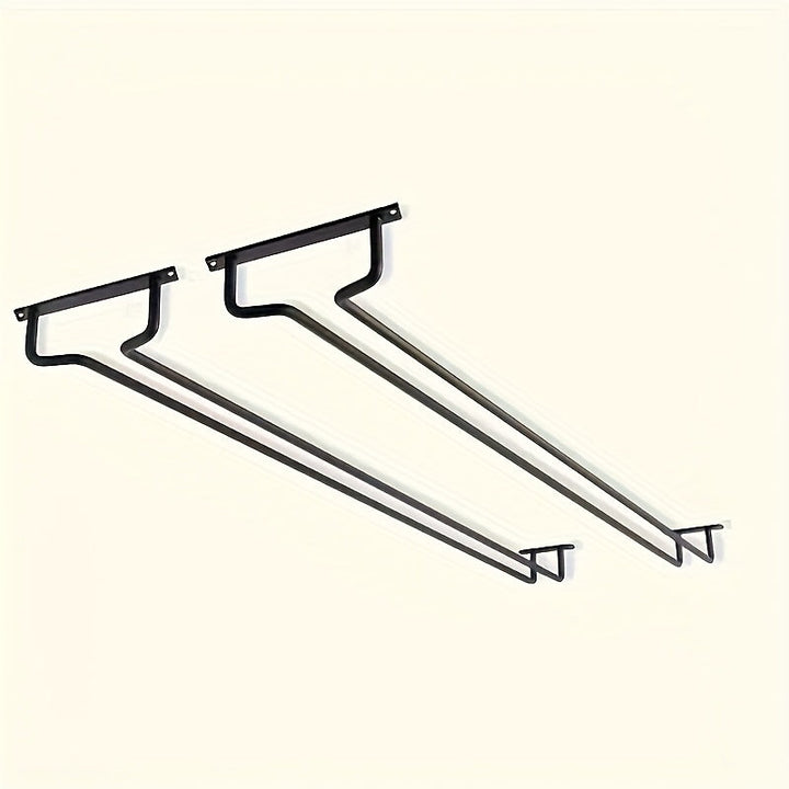 Soporte para copas de vino tinto colgante de 4/2 piezas para cocinas y comedores que permite un almacenamiento fácil de las copas con tallo. Di adiós al desorden, y es aplicable tanto en bares como en restaurantes