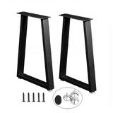 Patás de muebles metálicos trapezoidales de alta resistencia, acabado metálico antiguo, patás de mesa robustas con tapas de goma antideslizantes, con tornillos de montaje para escritorio, sofá, mesa de conferencias y soporte de marco de silla de oficina