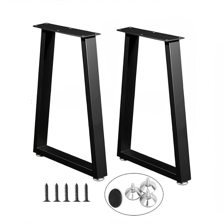 Patás de muebles metálicos trapezoidales de alta resistencia, acabado metálico antiguo, patás de mesa robustas con tapas de goma antideslizantes, con tornillos de montaje para escritorio, sofá, mesa de conferencias y soporte de marco de silla de oficina