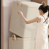 Caja de almacenamiento de gran capacidad extra grande - Organizador multifuncional de ropa de cama, ropa y lencería - Diseño portátil ligero con cierre de cremallera | Cubre edredones y sábanas | Estructura de tejido, ideal para uso en dormitorio y dormi