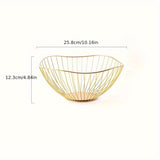 Canasta de alambre para frutas, 1 unidad, tazón de frutas para mostrador de cocina, ola, tazón para servir frutas, plato de alambre para frutas y verduras