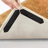 8/16 piezas de pinzas para alfombras, pegatinas antideslizantes y antiperforantes para alfombras, tiras con pegatinas para alfombras de esquinas afiladas, cinta para alfombras adecuada para madera dura y baldosas, almohadillas antideslizantes para alfomb