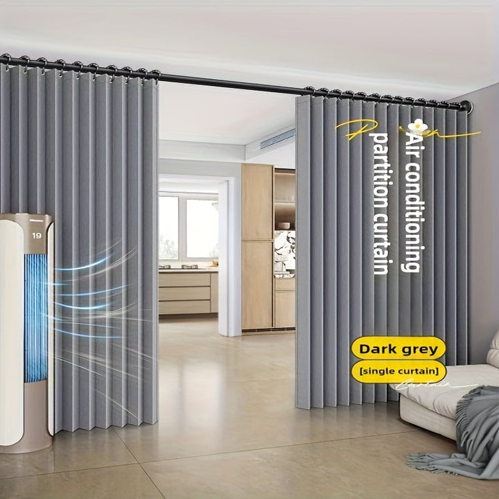 Cortina divisoria plegable estilo bohemio para sala de estar GRANEAT - Sin varilla, tela de poliéster blanca, diseño de privacidad, cortina para puerta para todas las estaciones, ideal para separar espacios en hogares y alquileres