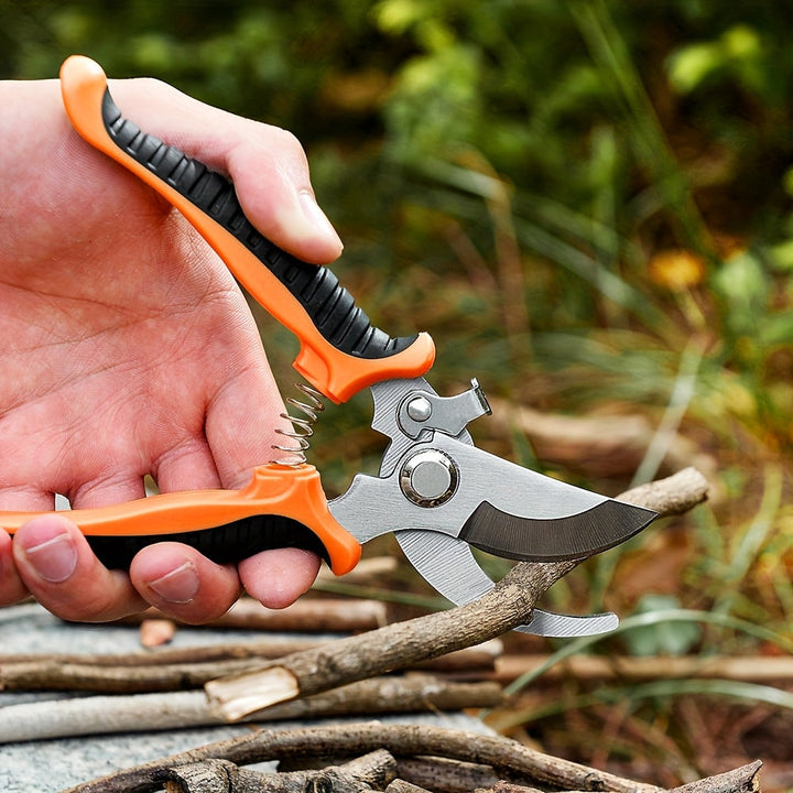 Juego de 4 Tijeras para Jardín, Tijeras de Acero Inoxidable para Jardinería, Tijeras para Huerto, Tijeras para Recoger Frutas, Tijeras para Podar Ramas, Herramientas de Jardinería (color aleatorio)