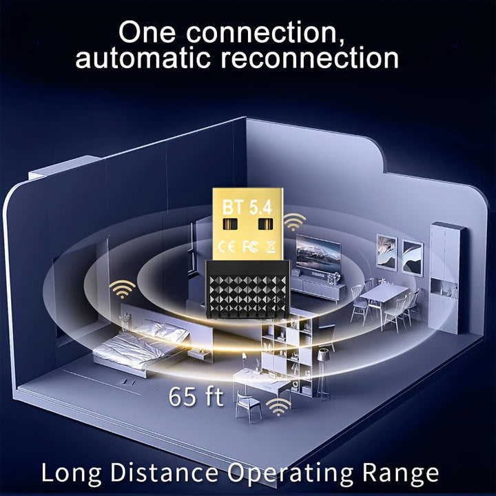 Receptor de dongle inalámbrico USB, adaptador de red inalámbrico mini USB5.4, compatible con computadora/auriculares/teclado/ratón/altavoz y otros dispositivos, Windows11/10/8.1, enchufa y juega, compatible con 5.3/5.1/5.0/4.2/4.1/4.0 y otras versiones d