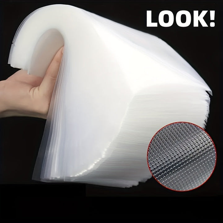 100pcs Bolsas de Sellado al Vacío PE, Grado Alimenticio para Mantener la Frescura, Resistentes y Duraderas, Bolsas de Envoltura para Ahorrar Alimentos para Máquinas de Sellado al Vacío, Sellado al Vacío|Almacenamiento Transparente|Material PE Duradero