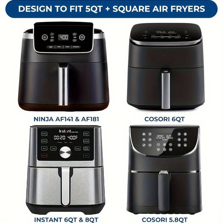 3 piezas/2 piezas/1 pieza, bandeja de silicona para hornear adecuada para freidoras de aire, compatible con modelos Philips HD9270, Nlnja AF180, AF140, con superficie antiadherente, fácil de usar en freidoras de aire, hornos, microondas, etc.