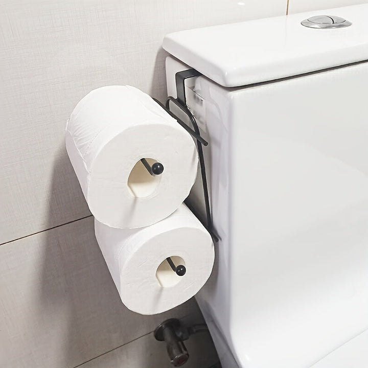 1 Pieza, Soporte Para Papel Higiénico, Estante De Almacenamiento De Rollos De Papel De Baño, Diseño De Gancho Para Soporte De Tejidos, Estante De Almacenamiento De Tejidos Ahorrador De Espacio, Accesorios De Baño
