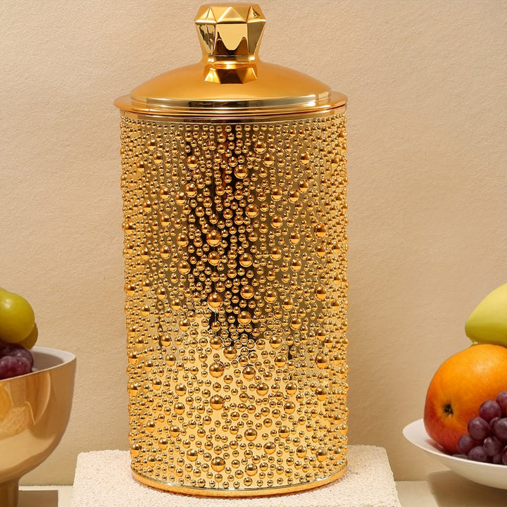 Paquete de 3 frascos de vidrio de estilo europeo de lujo, resistentes y herméticos, con cepillo de limpieza para nueces, granos, frijoles de café y especias.