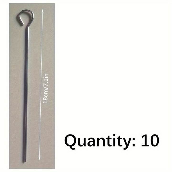 10 piezas/20 piezas de pinchos para hornear de acero inoxidable, accesorios para horno, pinchos para hornear colgantes, gancho para brochetas de carne para horno, pinchos para barbacoa, pinchos para colgar en la estufa de acero inoxidable