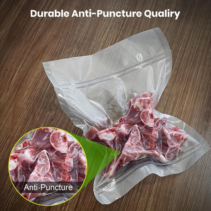 Bolsas de sellador de vacío AGASHE de 15 metros (opciones de 20/25/28/30 cm) - Clase alimentaria, diseño reforzado y hermético para carne, pescado, verduras, compatible con todas las máquinas de vacío.