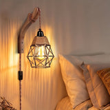 1pc Sconce de madera de granja rústica - Altura ajustable, control de botón de pulsar, 110-130V enchufe US, montaje de pared desmontable con hardware de instalación, sin bombilla incluida