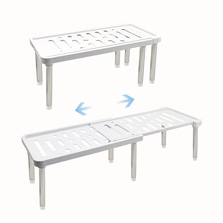 Estante extensible multifuncional de 1 pieza, accesorios de cocina, organizador de especias, tamaño grande, estante de almacenamiento para utensilios de cocina, separador de gabinete, organizador de ollas. Estante de almacenamiento extensible para debajo