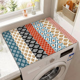 1pc Cubierta Antipolvo para Lavadora con Estampado de Mandala Colorido 50x60cm Alfombrilla de Almacenamiento Antideslizante