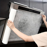 12/24 piezas, cubierta de chimenea de cocina a prueba de aceite, película absorbente de aceite, filtro de papel absorbente de aceite, malla, absorbente de aceite lateral desechable, suministros de cocina