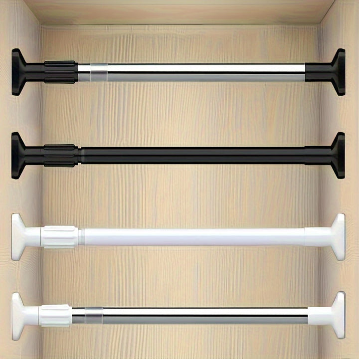 Barra para cortinas ajustable de 1 pieza, resistente y extensible sin taladrar, para ducha, clóset, ventana o toallero, accesorio para el hogar de metal y plástico