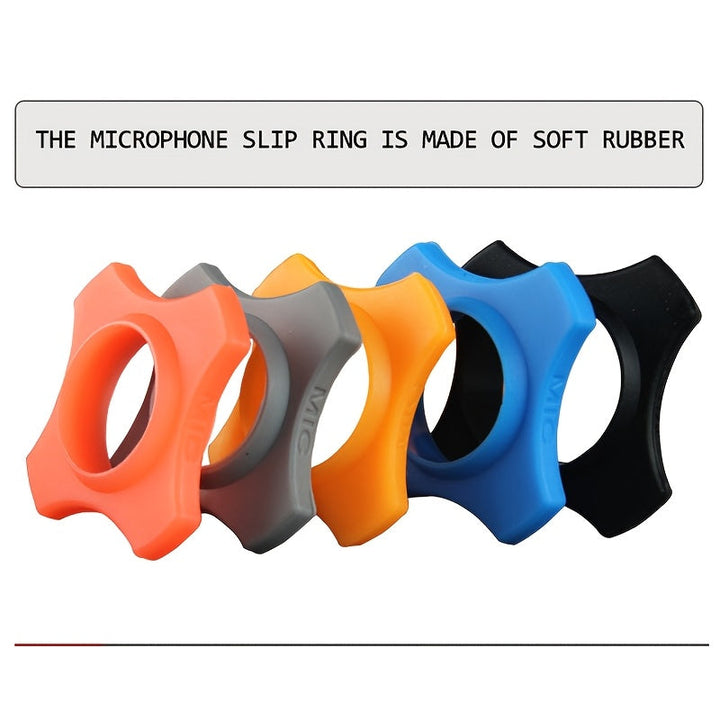 2pcs Anillos de Soporte para Micrófono XGeS - Antigolpes, Antideslizantes y Diseño Duradero para Micrófonos de KTV - Azul/Amarillo, XGeS
