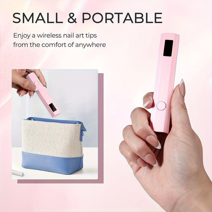 Linterna LED Portátil Recargable USB para Uñas, Secador de Gel Rápido y Luz Suave para Arte en Uñas, Material Plástico
