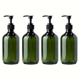 Juego de 4 dispensadores de jabón de 500 ml, botellas para loción, dispensador de jabón para baño, botellas vacías rellenables para champú, gel de ducha y acondicionador, accesorios para baño