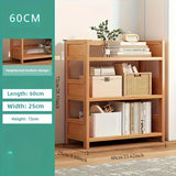 Estante de almacenamiento de bambú de 3 niveles - Organizador de cocina autosoportante, unidad de estantería versátil para baño, sala de estar y oficina, diseño duradero y elegante con múltiples compartimentos, ensamblaje fácil