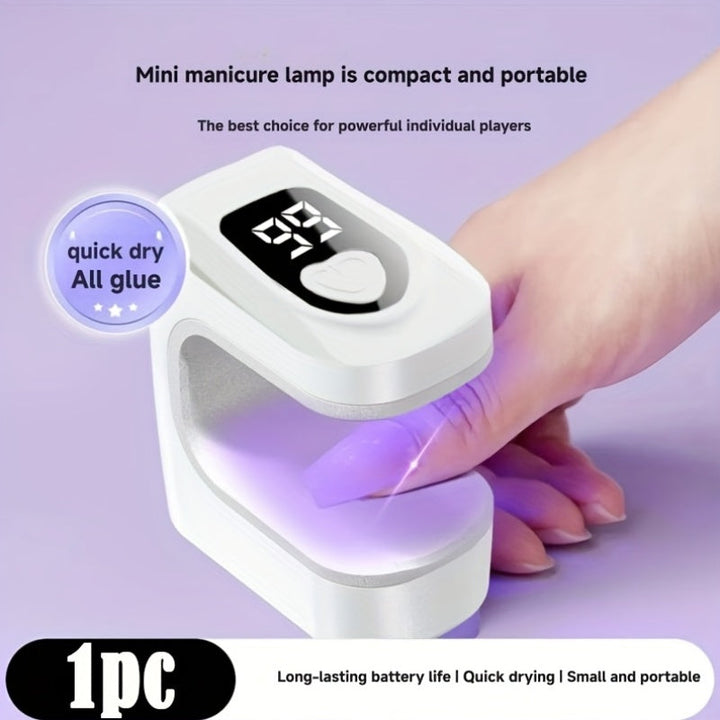 1 pieza, lámpara de uñas cuadrada para dulces - Ideal para uñas de gel, lámpara de secado portátil con doble ajuste de carga USB LED, doble uso para hogar y salón, función de doble temporización de secado rápido, herramientas de uñas modernas | Lámpara d