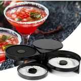 1 pieza de escurridor de cóctel de 3 niveles, herramienta de bar negra de plástico con esponja, sin contacto con alimentos, para margaritas, bloody marys, gimlets - Accesorio para bartender