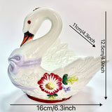 Jabonera en forma de cisne, 1 pieza, colores vivos, realista y muy exquisita
