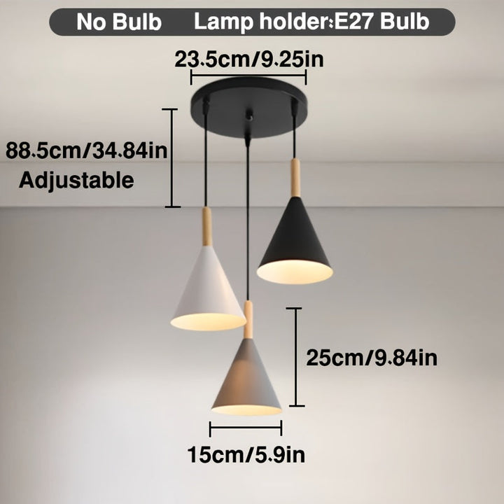 Arandela Nueva para Restaurantes con Tres Cabezas, Lámpara de Bar Moderna y Minimalista sin Bombillas