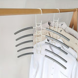 Percha Mágica de 5 Capas que Ahorra Espacio - Antideslizante, Organizador de Ropa Metálico Plegable para Dormitorios y Armarios