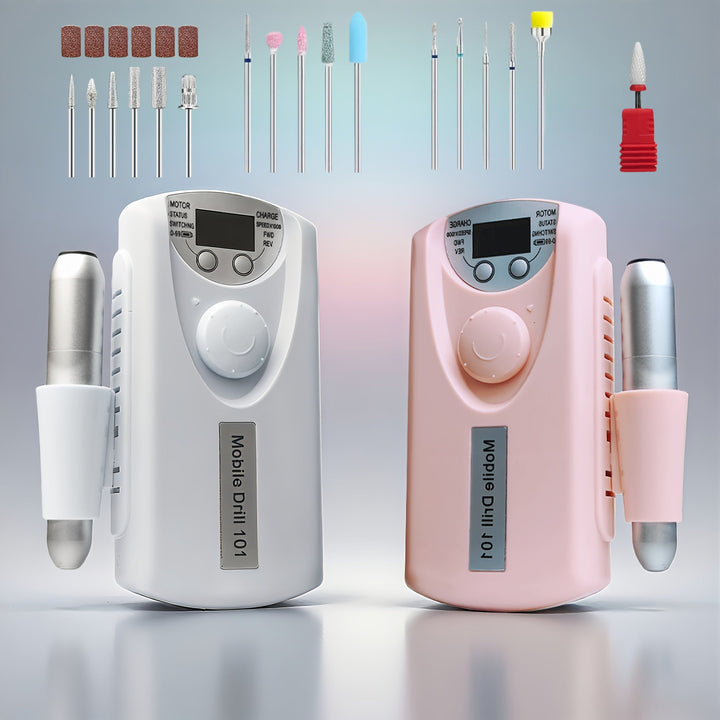 1pc Amoladora de Uñas Profesional con 55 Velocidades Ajustables, Portátil y Recargable para Viaje, Especializada en Salones Beige Claro, Lima de Uñas con Múltiples Cabezales de Cerámica, Herramienta Excelente para Manicuras Femeninas