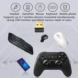 Receptor de dongle inalámbrico USB, compatible con 5.3/5.1/5.0/4.2/4.1/4.0 y otras versiones de dispositivos, adecuado para computadoras/auriculares/teclados/mouse habladores y otros dispositivos, Windows11/10/8.1, enchufe y juego, adaptador de red inalá