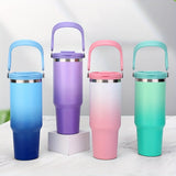 Vaso Térmico de Acero Inoxidable de 30 oz con Doble Pared - Retención de Frío por 24 Horas, Diseño con Popote, Ideal para Oficina, Gimnasio y Viajes