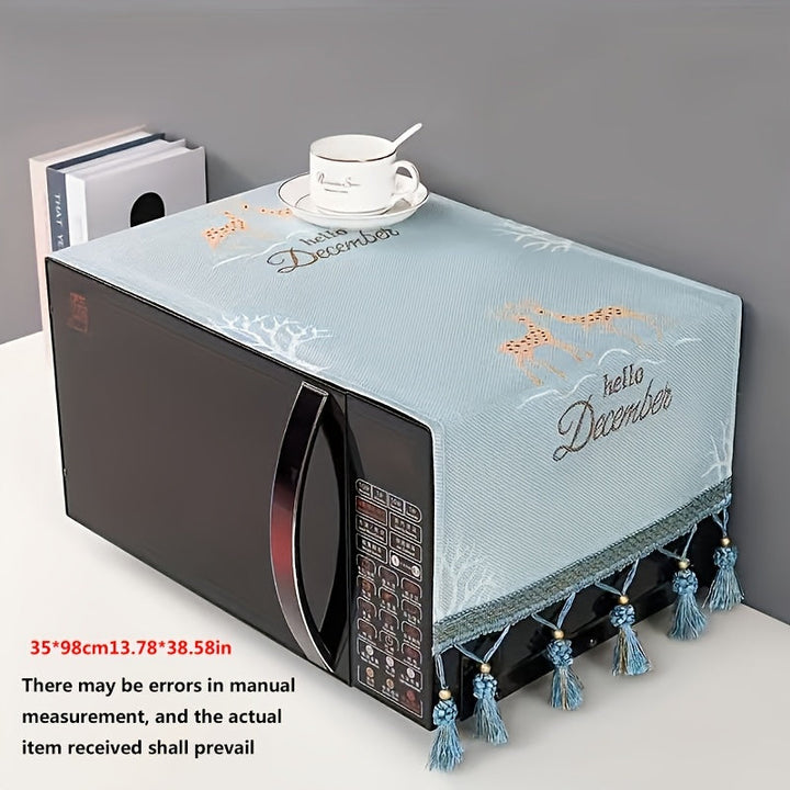 Cubierta Protectora de Poliéster Premium para Microondas - Accesorio de Protección para Electrodomésticos