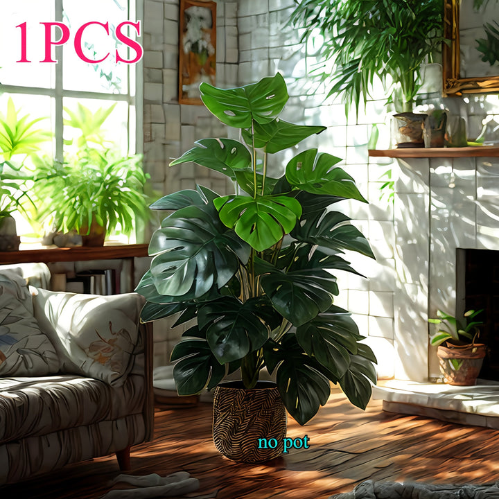 1pc Bambú Artificial de Hoja Verde Extra Larga - Decoración para Interior/Exterior de Fácil Mantenimiento, Ideal para Hogar, Oficina o Jardín - Planta Falsa de Plástico Duradera, Regalo Perfecto para Inauguraciones o Navidad, Estructura Resistente, Esenc