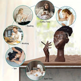 1pc Escultura de Resina de Dama Elegante - Diseño de Detalle de Humo, Decoración Versátil para Interior y Exterior, No Necesita Electricidad, Ideal para Hogar y Oficina, Sin Fragancia, Perfecta para Navidad, Pascua, Acción de Gracias