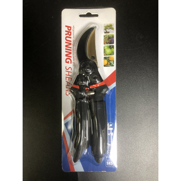 2 piezas de tijeras de poda de jardín de acero de alta carbonatación SK5 con mangos de aleación de aluminio - Hoja doble, afilada, antideslizante, ahorradora de trabajo para árboles frutales y jardinería, podadoras de jardín | Tijeras de acero SK5 | Dise