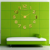 Reloj de pared moderno grande en 3D con números espejo - Tamaño ajustable, fácil de armar, funciona con pilas, ideal para decoración de sala u oficina en casa, decoración para pared