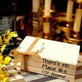 Conjunto de 3 Libros Decorativos de Madera Blancos, Apilamiento de Libros Rústicos de Granja, Libros Falsos para Estantes de Mesa de Café con Borlas de Madera, para Decoración Moderna del Hogar