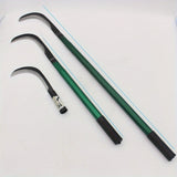 Navaja de Mango Largo con Hoja de Sauce Navaja de Plátano de Mango Largo Cuchillo para Cortar Pegamento Herramientas Agrícolas Hogareñas Hoz Navaja de Campo Escudo de Agricultura de Acero al Carbono con Mango Largo y Hoja Curva - Herramienta Duradera de